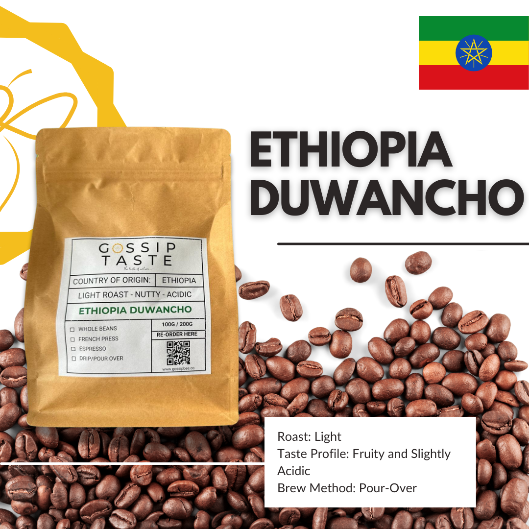 GossipBee's Ethiopia Duwancho Arabica Coffee Beans