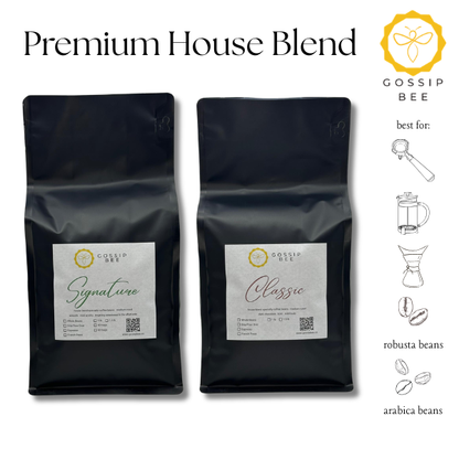 GossipBee Premium House Blend Signature Arabica Classic Robusta Specialty Coffee Beans