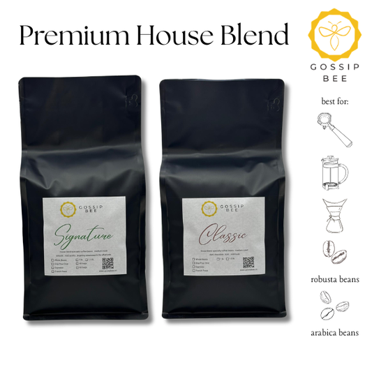 GossipBee Premium House Blend Signature Arabica Classic Robusta Specialty Coffee Beans
