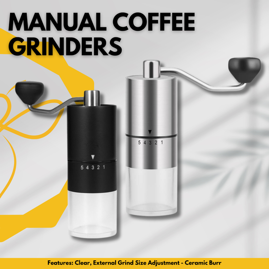 GossipBee's Manual Coffee Bean Grinder With Exterior Adjustable Grind Size