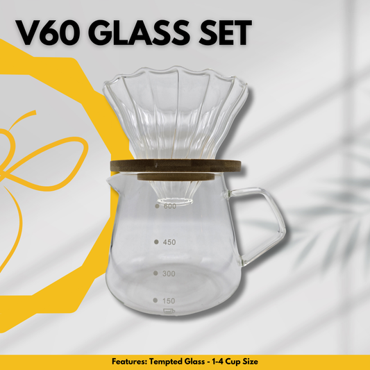 Glass V60 Coffee Dripper Set