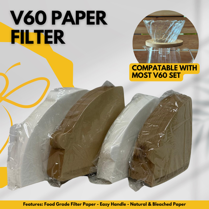 GossipBee V60 Natural White Filter Paper