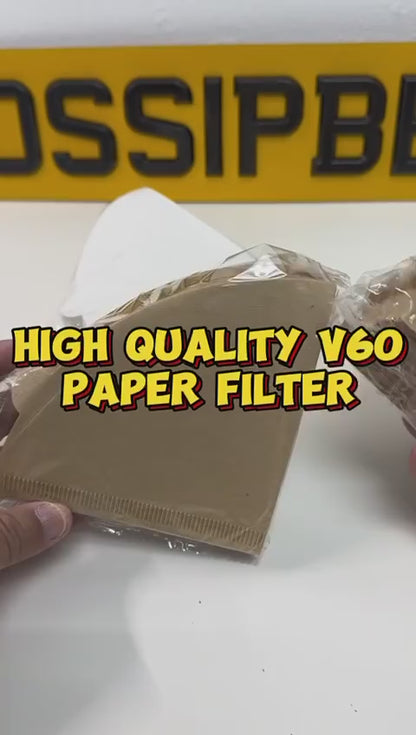 GossipBee V60 Natural White Filter Paper